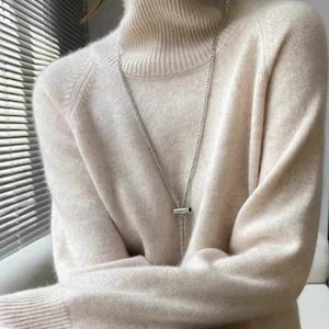 100% Cashmere Turtleneck Sweater | Relaxed Winter Pullover | Minimalist Luxury Capsule Wardrobe Essential
